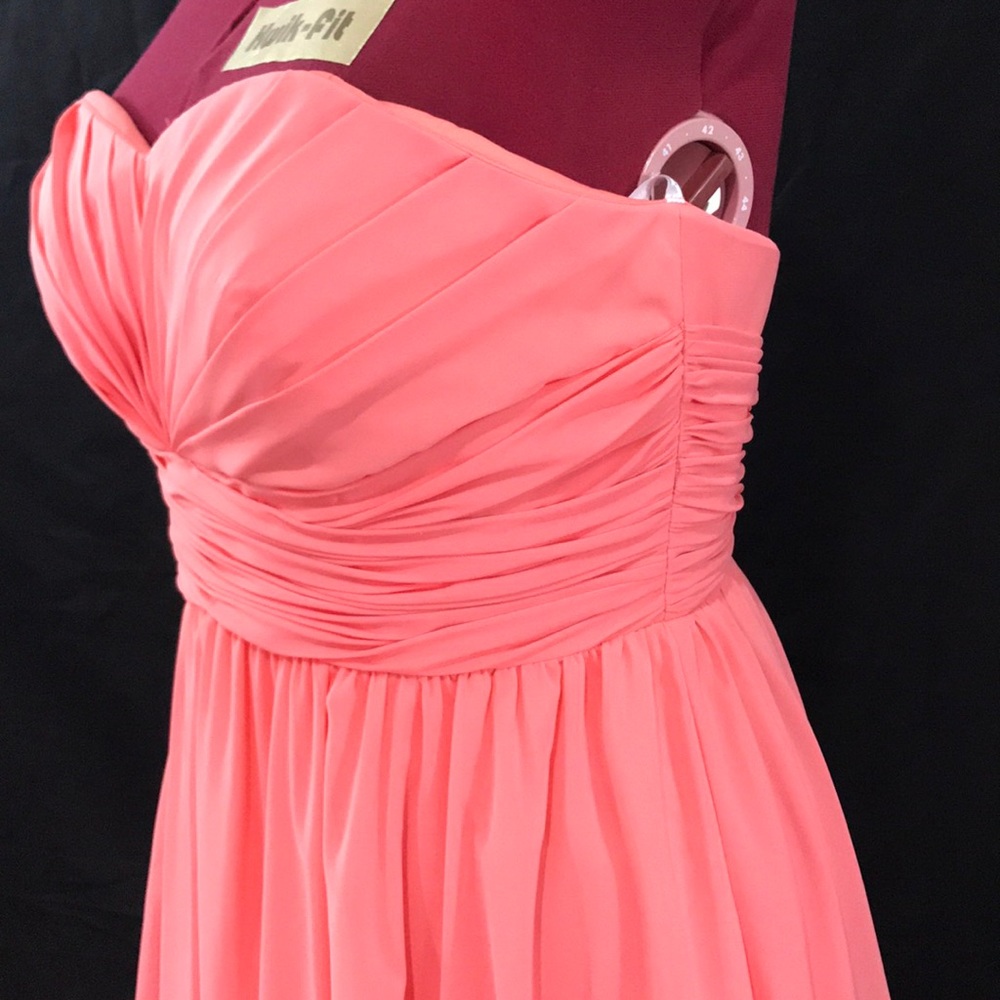 Christina Wu Occasions Coral Chiffon Dress - Picture 5 of 7